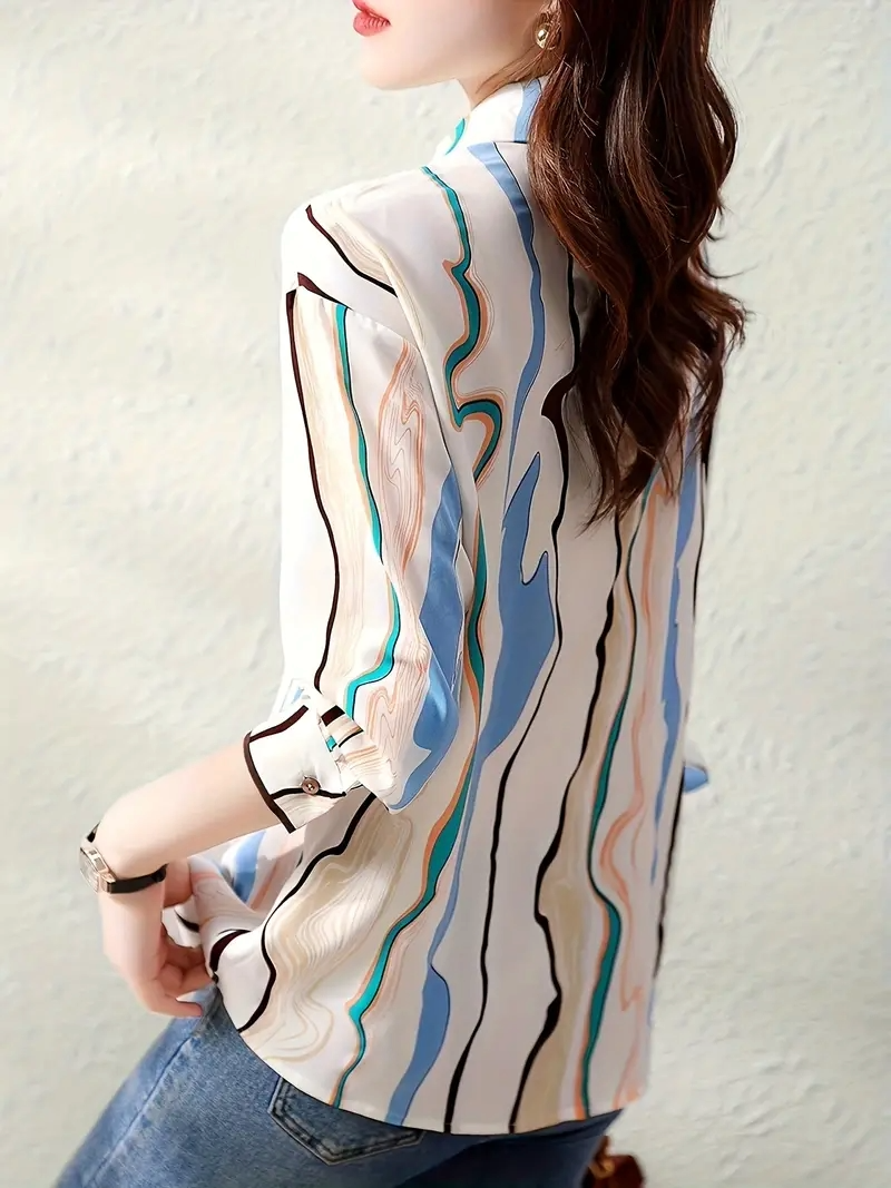 Women Regular Fit Printed Button Down Collar Casual Shirt - Haxberry