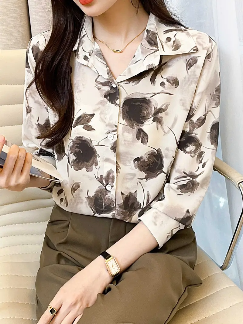 Women Regular Fit Printed Button Casual Shirt - Haxberry