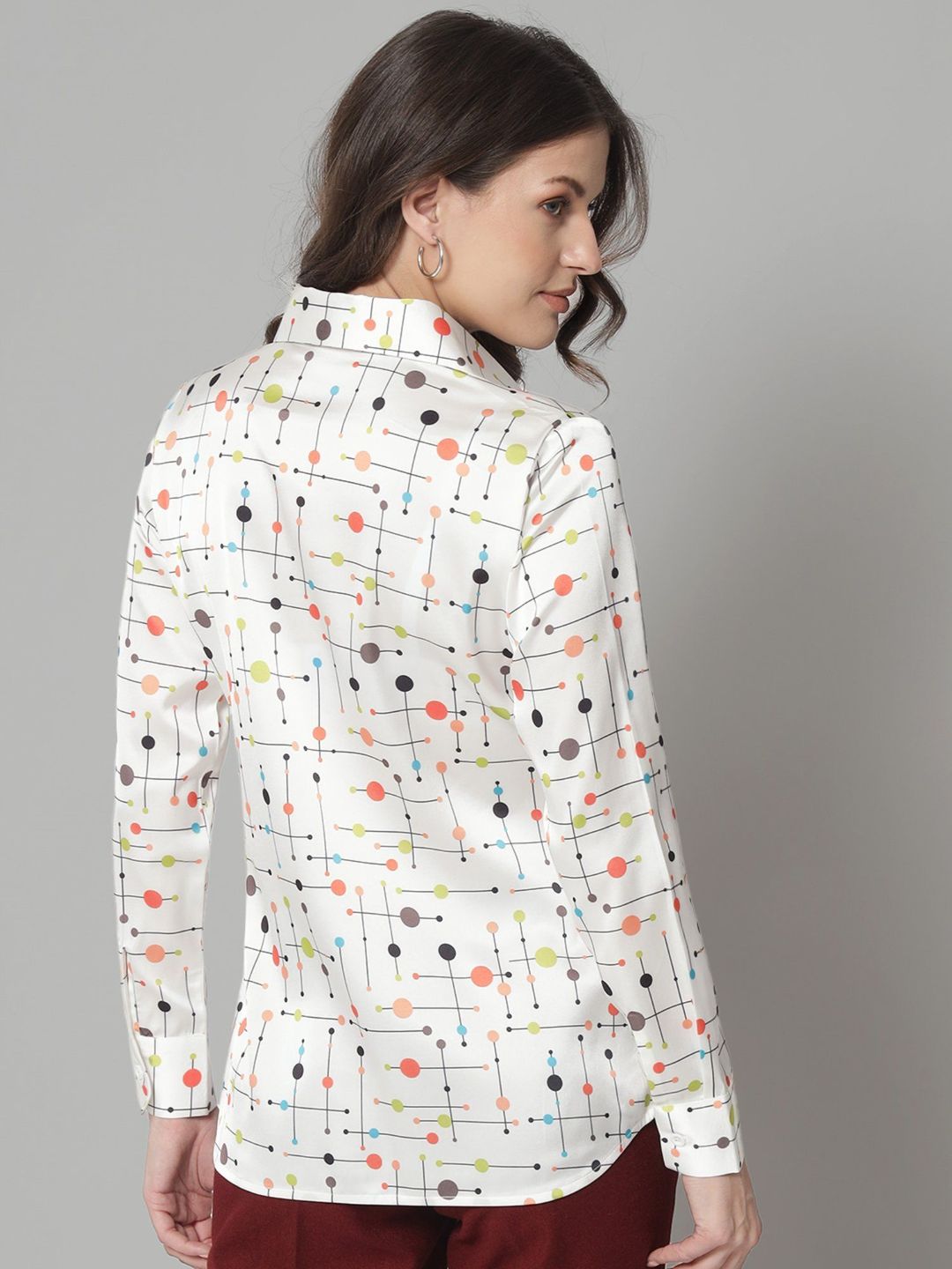 Women Printed Regular Fit Shirt with Full Sleeves - Haxberry