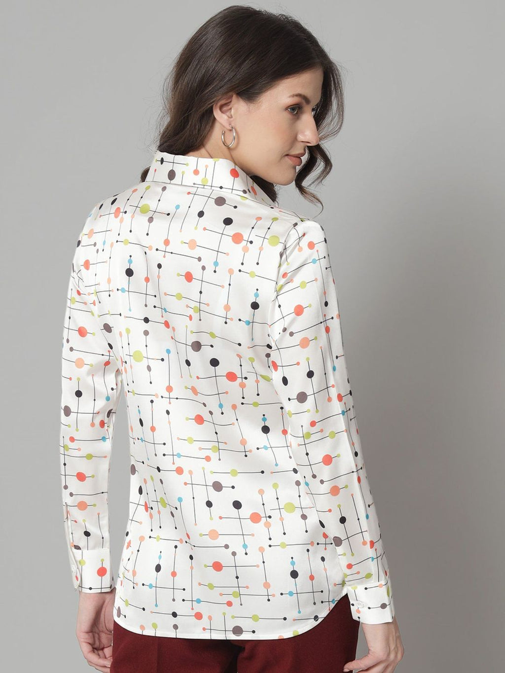 Women Printed Regular Fit Shirt with Full Sleeves - Haxberry