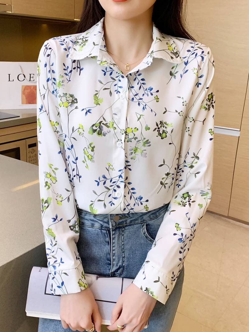 Women Regular Fit Printed Button Down Collar Casual Shirt - Haxberry