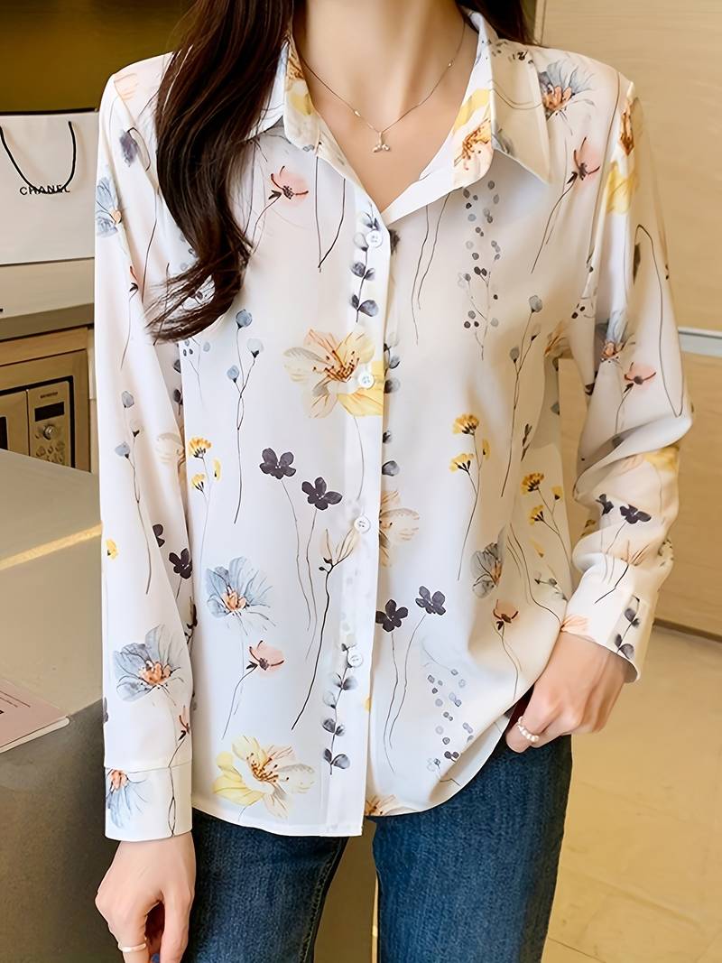 Women Printed Regular Fit Shirt with Full Sleeves - Haxberry