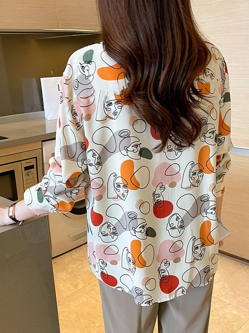 Women Printed Regular Fit Shirt with Full Sleeves - Haxberry