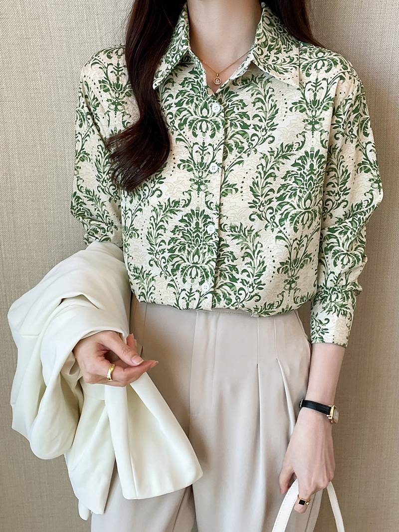 Women Printed Regular Fit Shirt with Full Sleeves - Haxberry