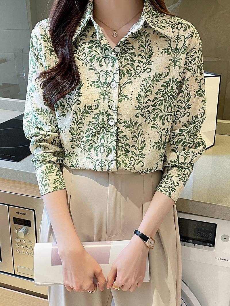 Women Printed Regular Fit Shirt with Full Sleeves - Haxberry