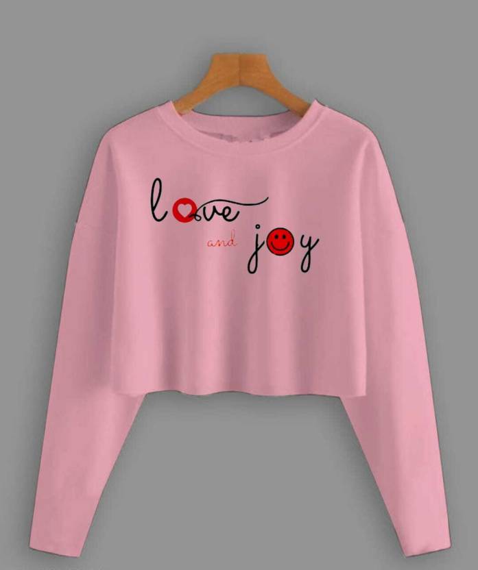 Women Printed Round Neck Cotton Blend Pink T-Shirt - Haxberry